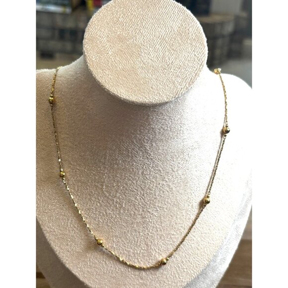 Premier Designs Gold-Tone Beaded Chain Necklace 24" - Picture 1 of 9